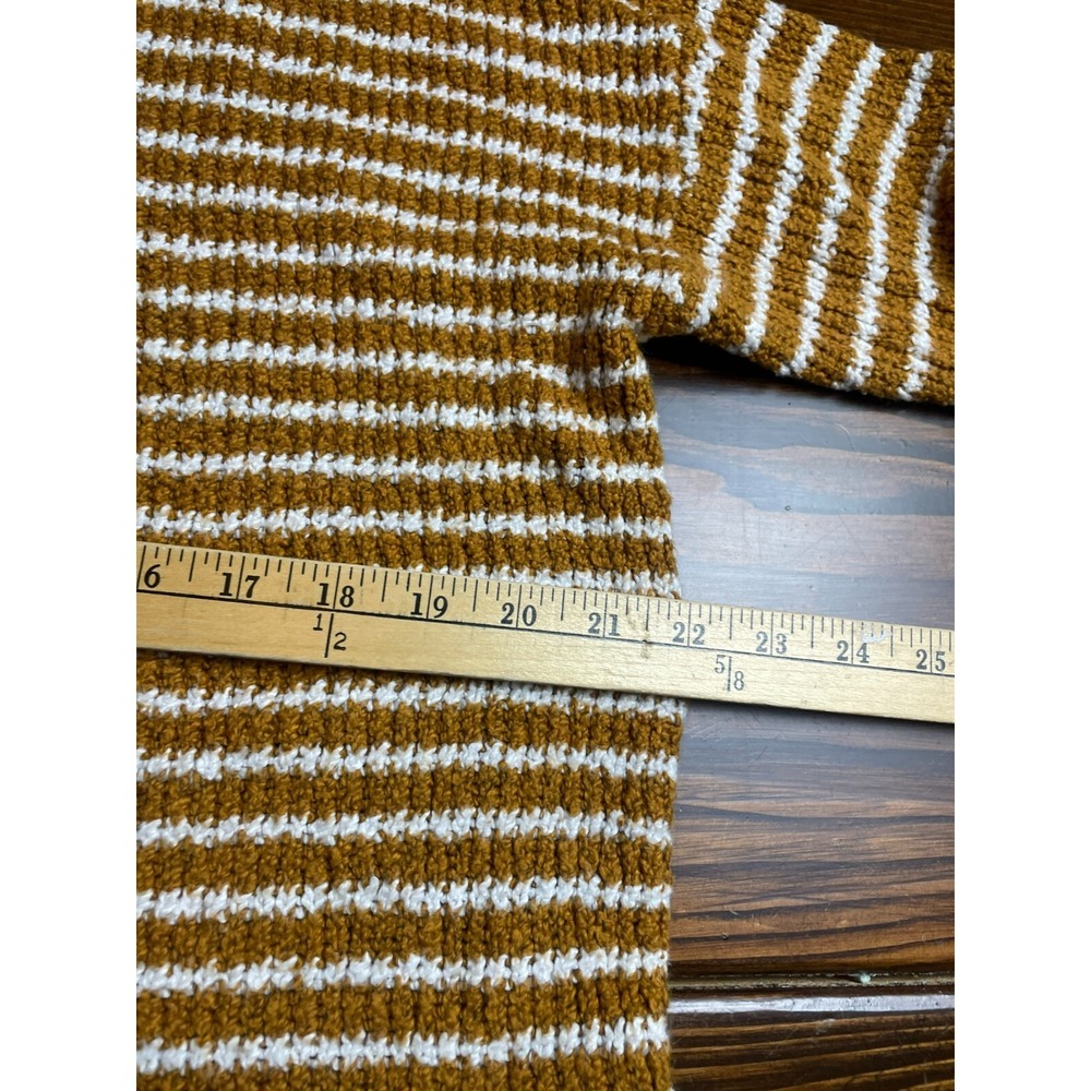 American Eagle Sweater, Women's Size Small, Brown White, Striped, Pullover - Picture 6 of 9